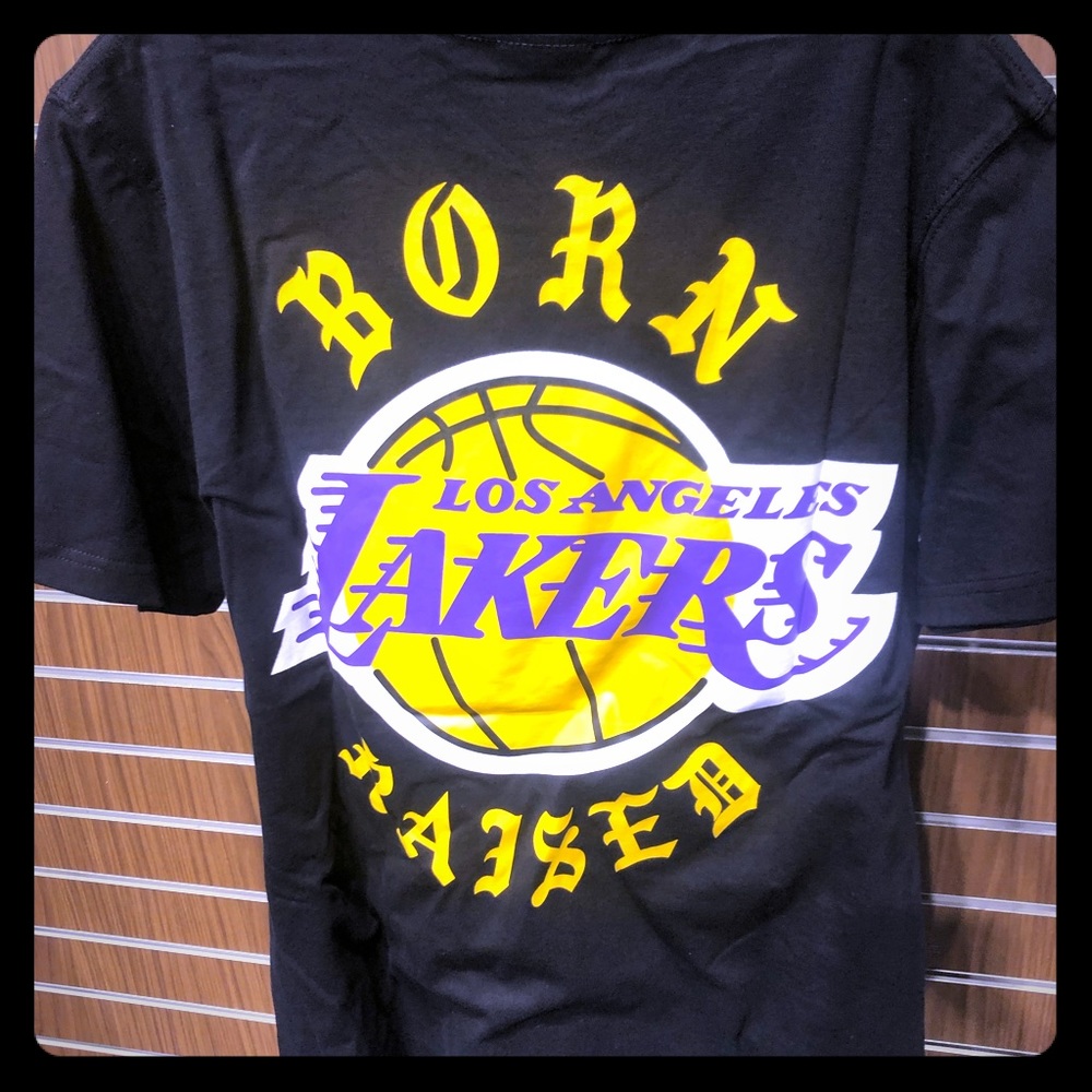 LAKERS BORNxRAISED BLACK TEE